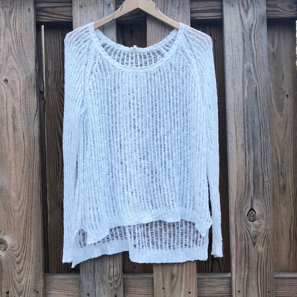 Eileen Fisher crochet white top - Picture 1 of 3